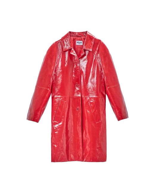 Moschino Red Leather Jackets