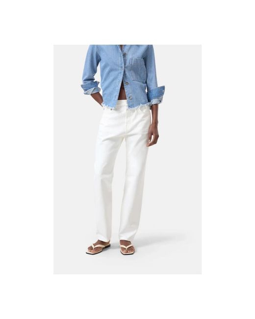 Straight Jeans Closed de color White