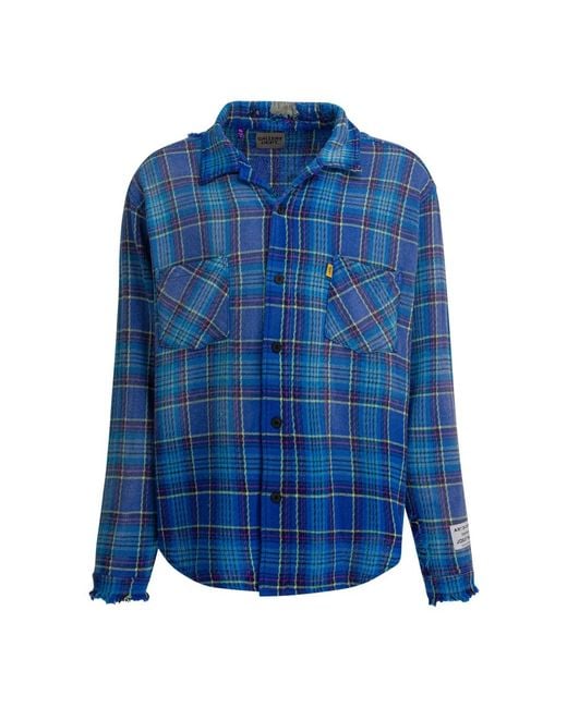 GALLERY DEPT. Blauw Flanellen Overhemd Aw25 in het Blue voor heren