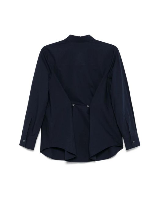 P.A.R.O.S.H. P.A.R.O..H. ,Overhemden ,Blauw ,Blauw Button-Up Overhemd Met Kraag in het Blue