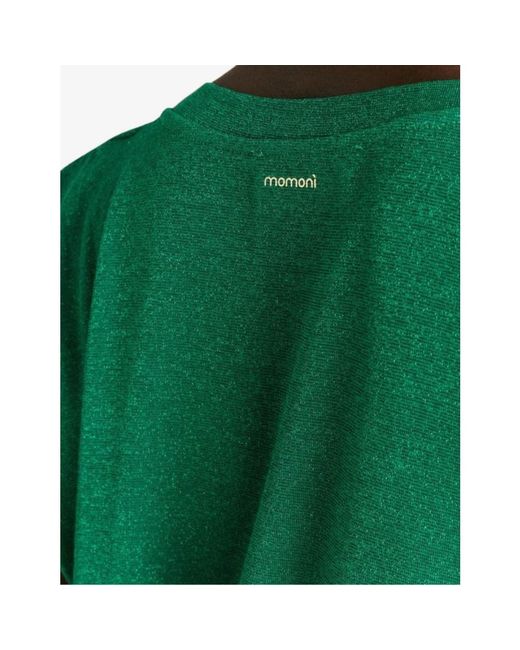 Momoní Green Lurex crew-neck top