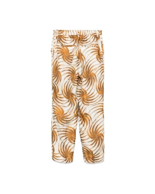 Wide Trousers Alberto Biani de color Metallic