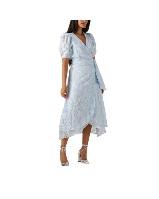 Freebird by Steven Blue Blossom Layer Mini Kleid