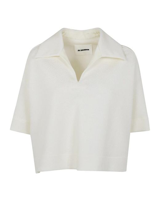 Jil Sander Polo Shirts in het White