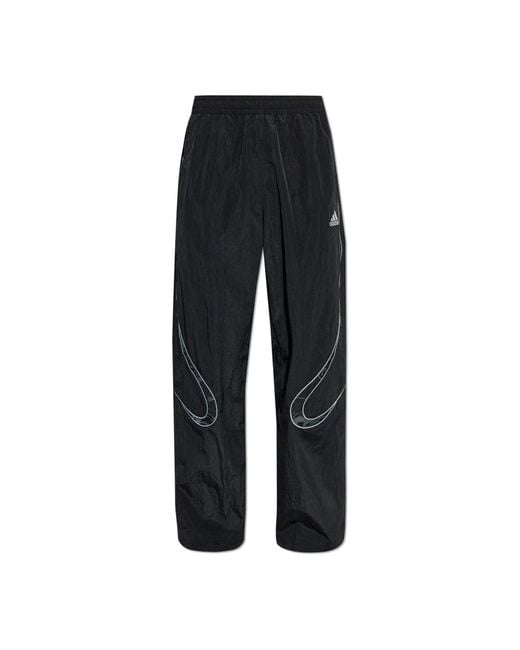 Adidas Originals Black Straight Trousers for men
