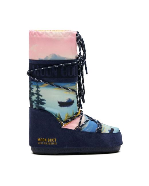 Moon Boot Blue Winter Boots