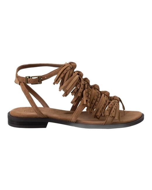 Ash Brown Flat Sandals