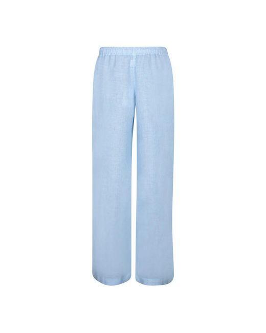 Wide Trousers 120% Lino de color Blue