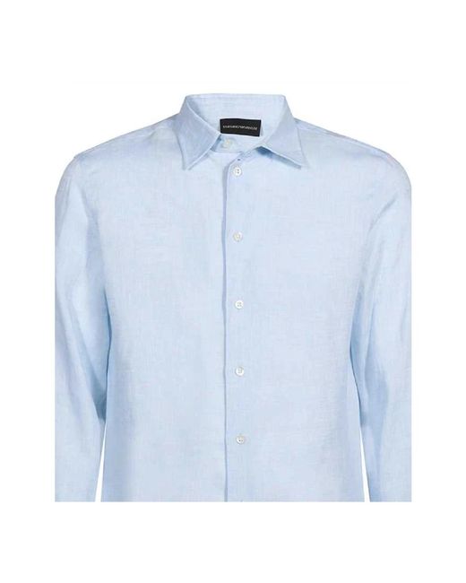 Emporio Armani Blue Formal Shirts for men