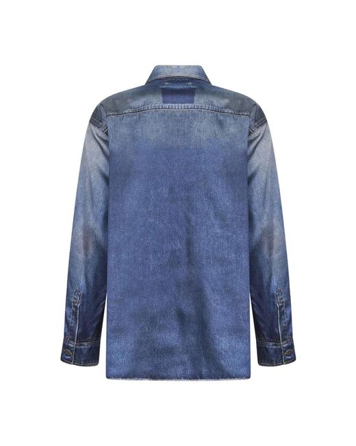 Golden Goose Deluxe Brand Blue Denim Shirts