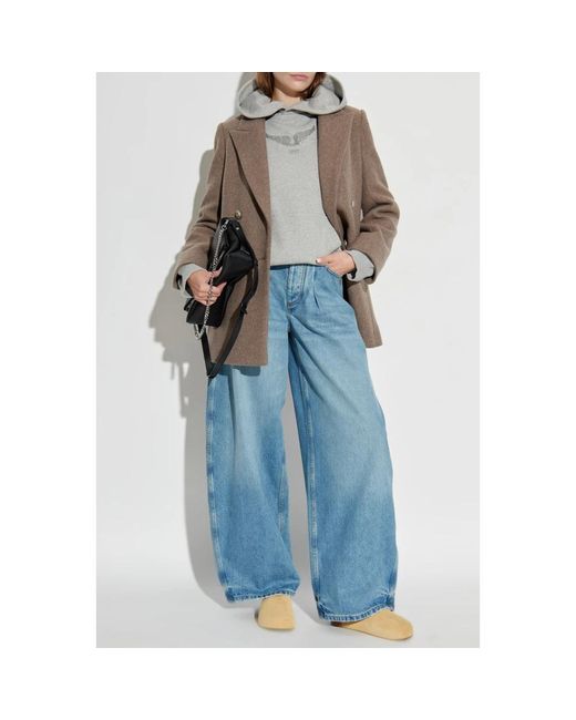 Double-Breasted Coats Zadig & Voltaire de color Brown