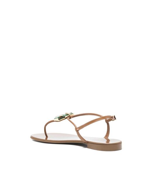 Giuseppe Zanotti Natural Flat Sandals