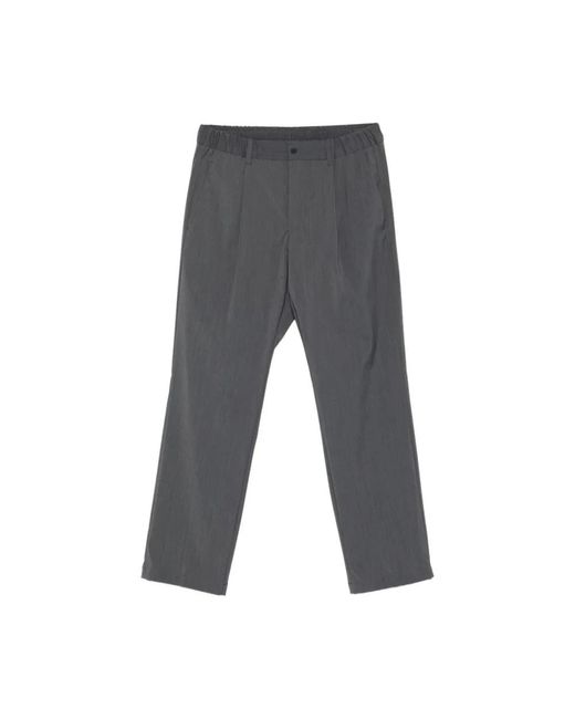 Herno Gray Straight Trousers for men