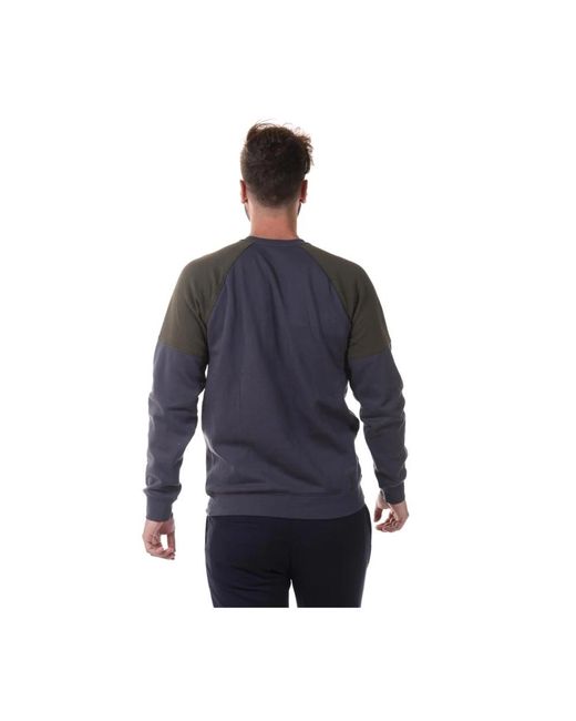 EA7 Hoodies & Sweatvesten ,Grijs ,Katoen Sweatshirt Hoodie in het Blue voor heren