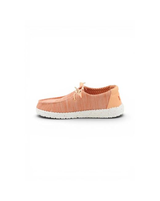 HeyDude Pink Laced Shoes