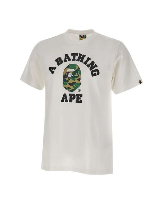 T-Shirts A Bathing Ape de hombre de color White