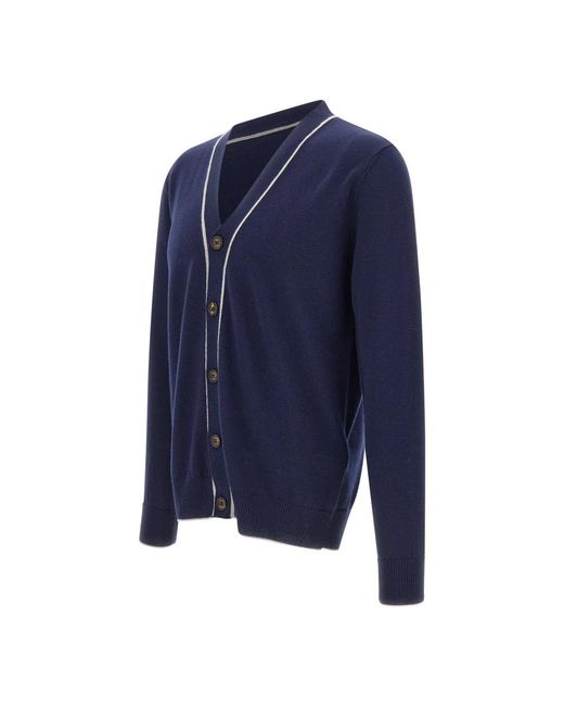 Cardigans Eleventy de hombre de color Blue