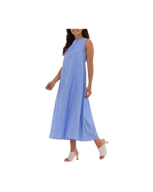 NA-KD Blue Blaues Midi-Kleid Mit Offenem Rücken