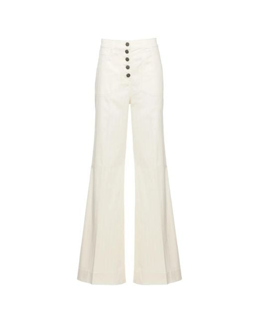 Etro White Wide Trousers
