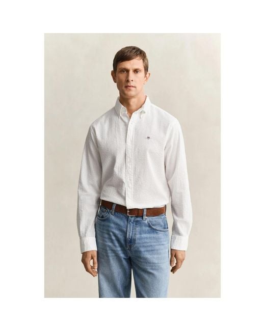 Gant White Casual Shirts for men
