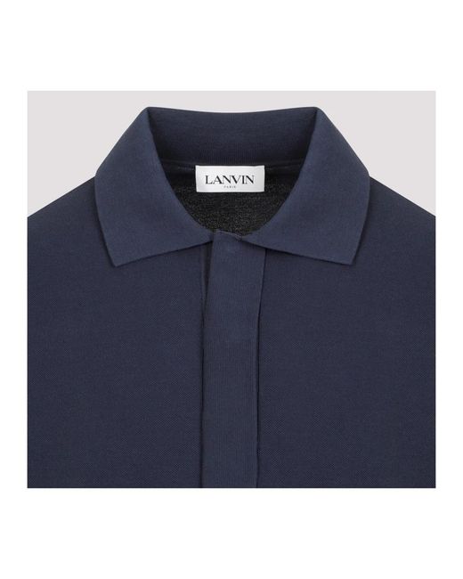 Lanvin Polo shirts,reguläres polo beton stil in Blue für Herren