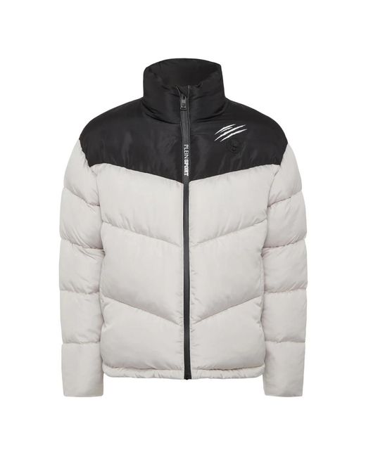 Philipp Plein Fitness ,Polyester Puffer Jacket in het Gray voor heren