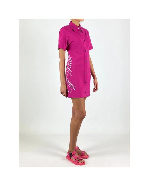 Shirt Dresses Off-White c/o Virgil Abloh de color Pink