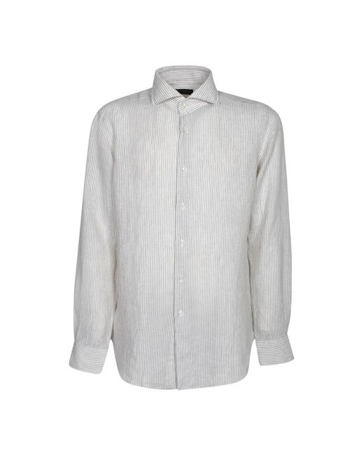 Dell'Oglio Gray Casual Shirts for men