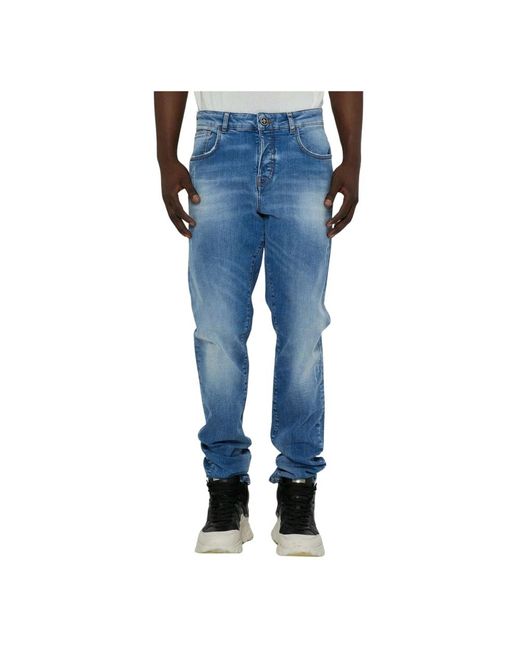 Slim jeans sbiancati di John Richmond in Blue da Uomo