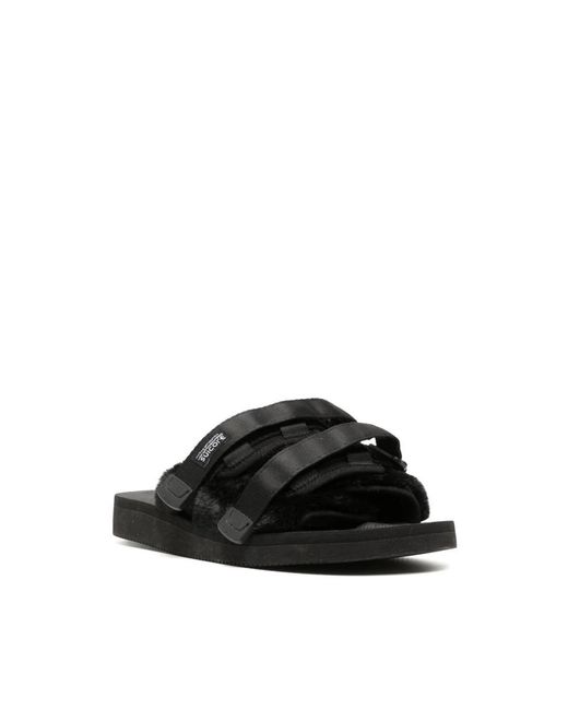 Suicoke Black Sliders for men