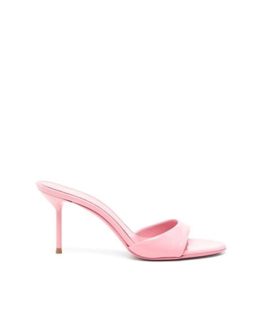 Paris Texas Pink Heeled Mules