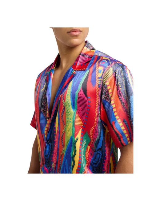 carlo colucci Black Short Sleeve Shirts for men