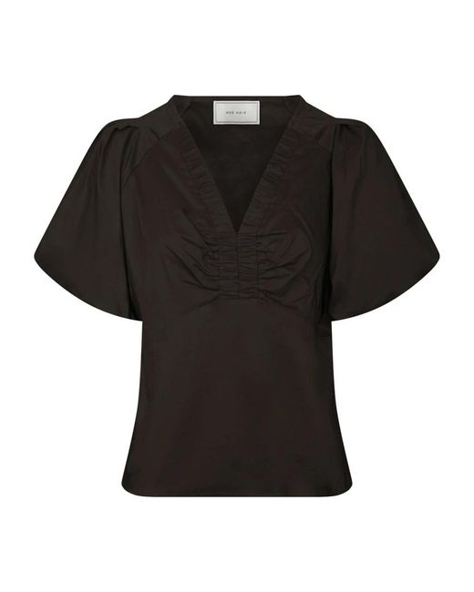 Neo Noir Overhemden ,Bruin ,Katoen Roella Poplin Blouse in het Black