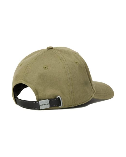 COACH Green Bestickte Logo Baseballkappe