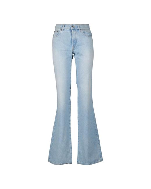 Off-White c/o Virgil Abloh Blue Gewaschene jeanshose