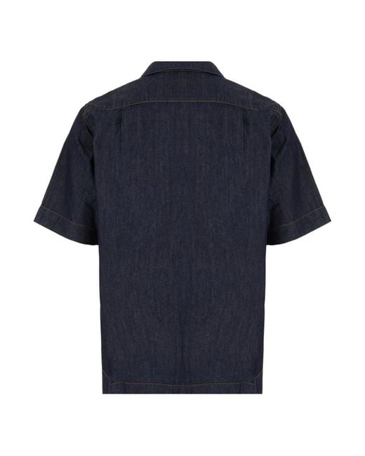 Dries Van Noten Blue Short Sleeve Shirts for men