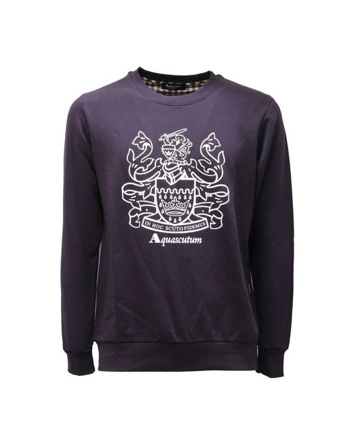 Aquascutum Blue Sweatshirts for men