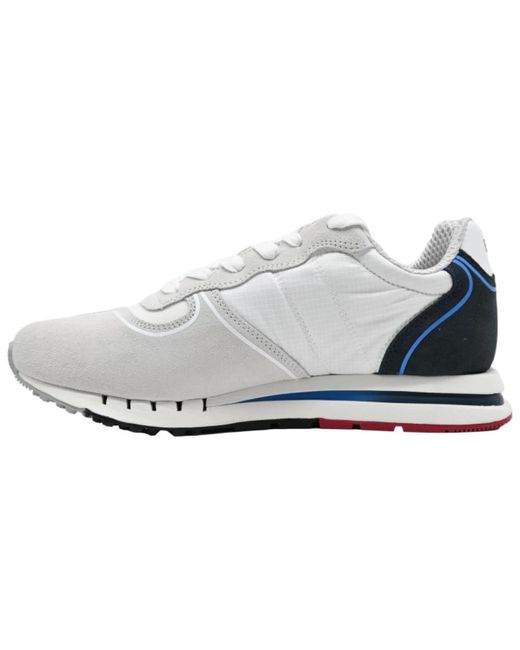 Blauer Stilvolle weiße rote marineblau sneakers in White für Herren