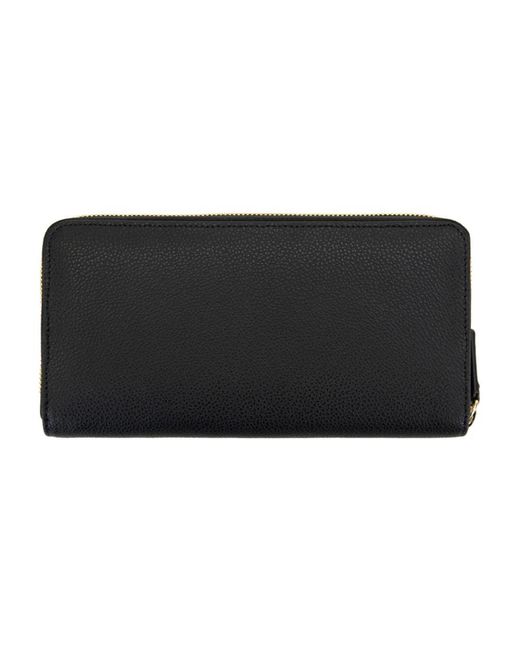 Tosca Blu Accessoires ,Zwart ,Leer Leren Damesportemonnee Met Meerdere Vakken in het Black