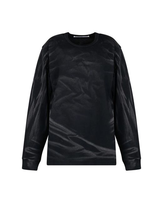 Long Sleeve Tops di Alexander Wang in Black