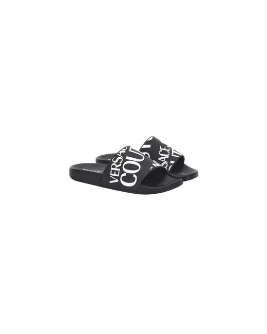 Versace Jeans Couture Black Sliders