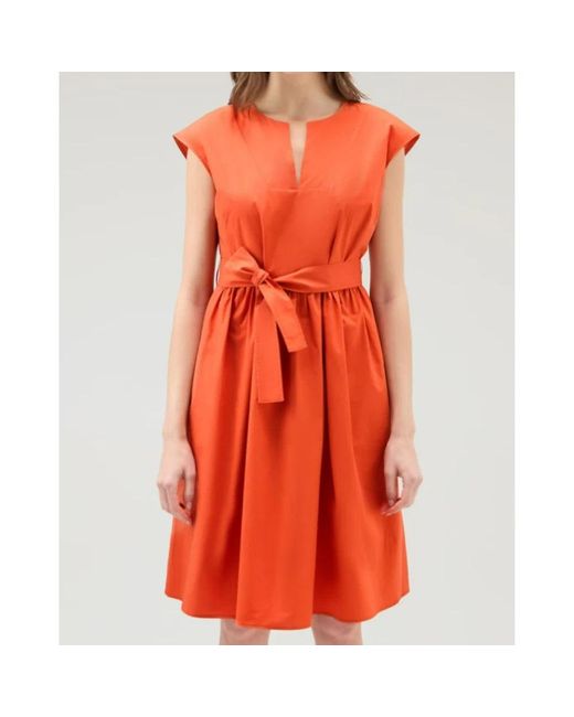 Woolrich Orange Midi Dress
