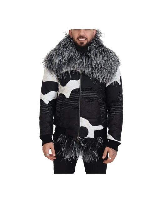 Dolce & Gabbana Black Winter Jackets for men