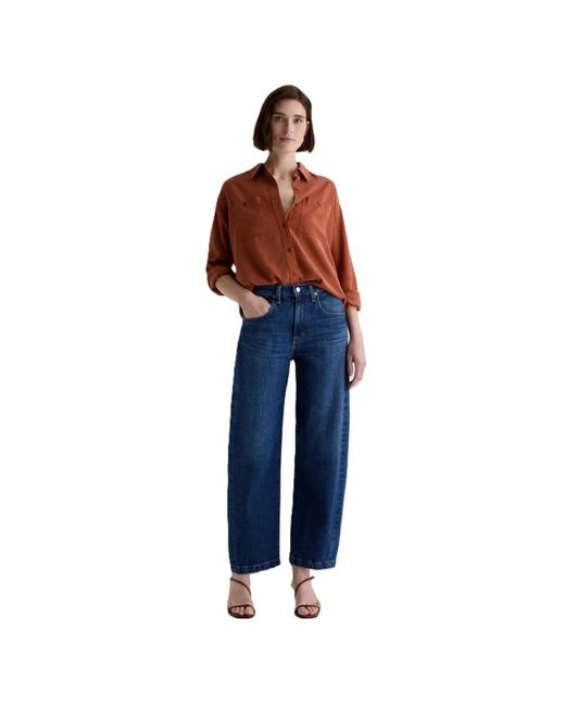 AG Jeans Blue Loose Fit Jeans