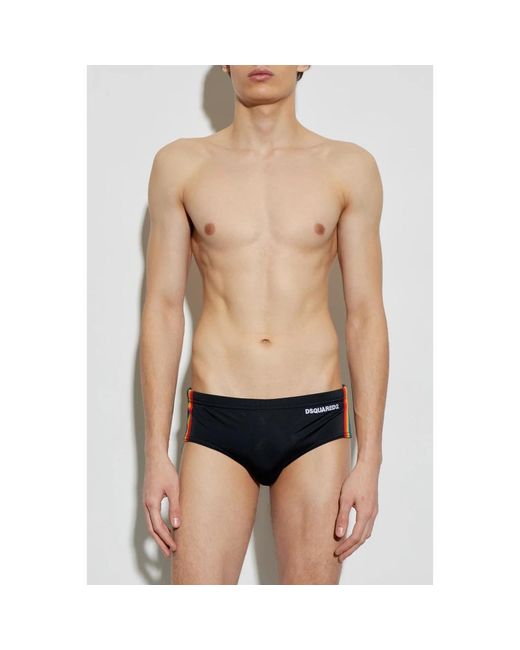 DSquared² Black Beachwear for men