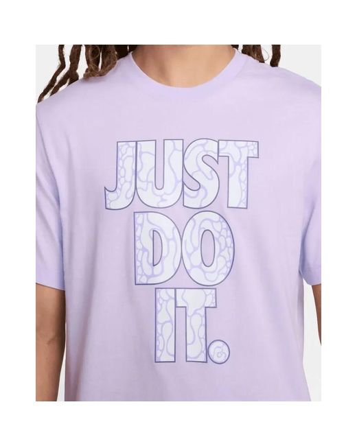 Nike Sportswear just do it t-shirt in Purple für Herren