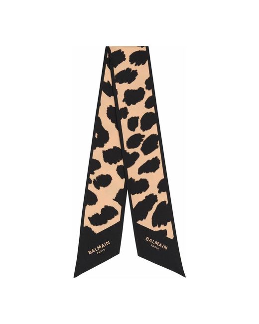 Silky Scarves Balmain de color Black