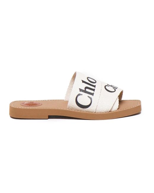 Chloé White Sliders