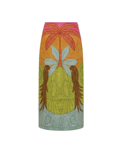 Farm Rio Green Pencil Skirts