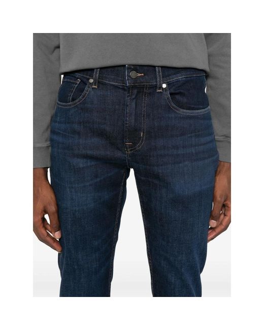 7 For All Mankind Blue Slim Fit Jeans for men